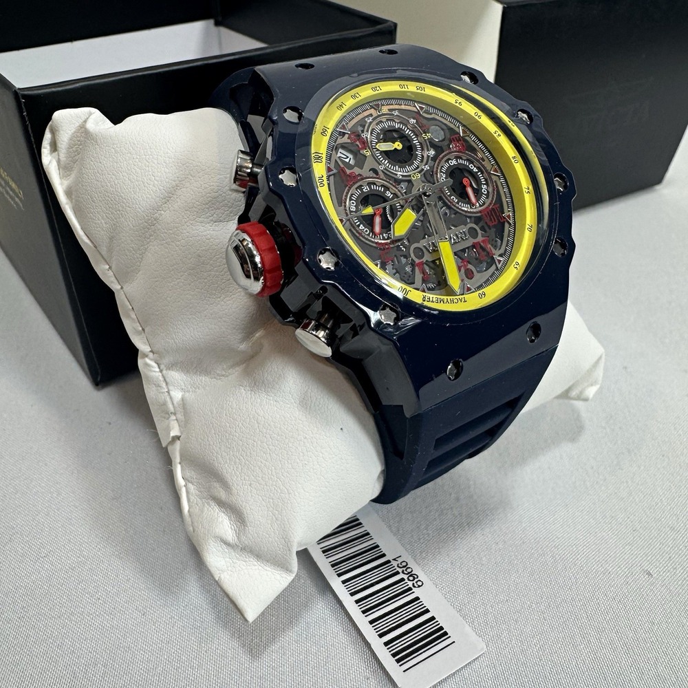 Invicta Men's Chronograph Quartz Watch Tachymeter Date Blue w/ Box-NEW!